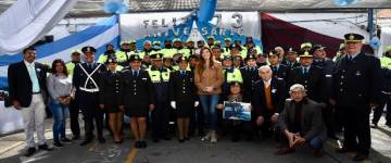 Bettina Romero encabezó el acto por el 73º aniversario de la policía municipal de tránsito