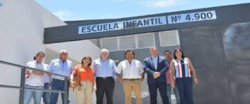 San Lorenzo: Sáenz recorrió el flamante edificio de la Escuela Infantil N°4900