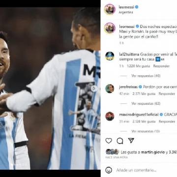 El posteo de Leo Messi por las despedidas de Riquelme y Maxi Rodríguez