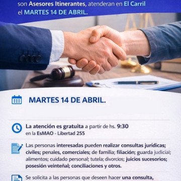 Abogados gratis en El Carril: llegan los asesores itinerantes